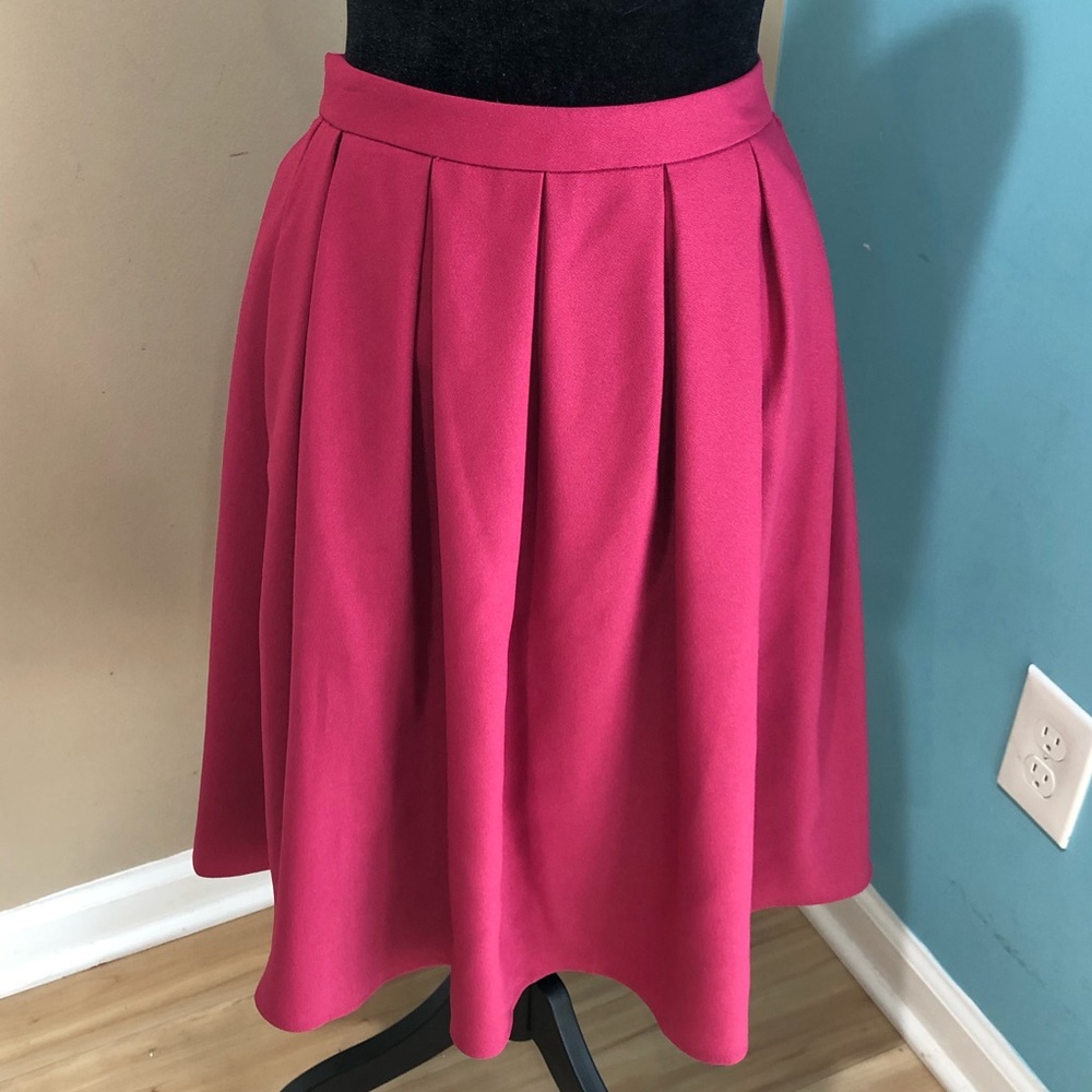 Pink Pleated Skirt